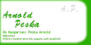 arnold peska business card